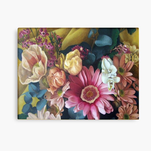 Flowers - big print - original work - oil on canvas by Avril Thomas Canvas Print