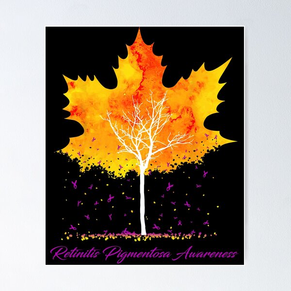Item preview, Retinitis Pigmentosa Awareness Maple Leaf Autumn Tree Orange Fall Leaves Season designed and sold by Sabfit.