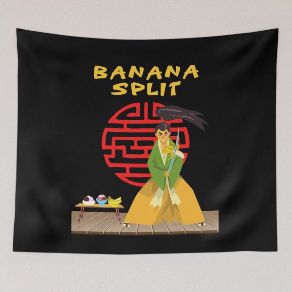 Item preview, Samurai Sword Banana Split with Peel Graphic Sticker designed and sold by podguy.