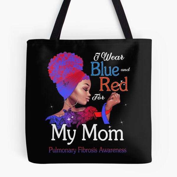 Item preview, Pulmonary Fibrosis Awareness Black Girl I Wear Blue And Red For My Mom designed and sold by tenjun16.