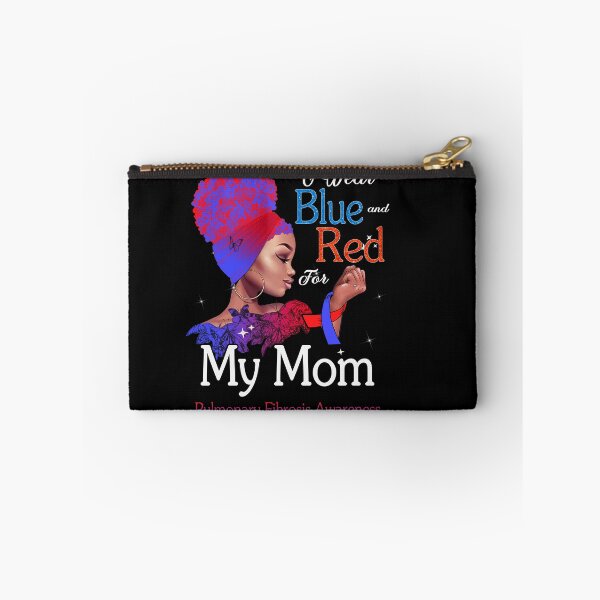 Item preview, Pulmonary Fibrosis Awareness Black Girl I Wear Blue And Red For My Mom designed and sold by tenjun16.