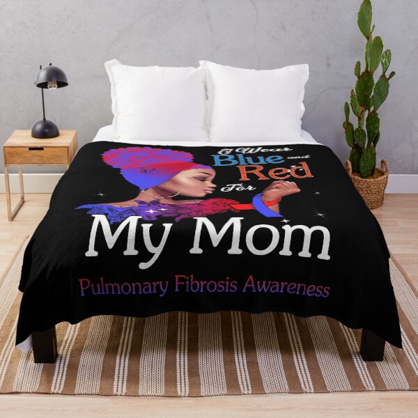 Item preview, Pulmonary Fibrosis Awareness Black Girl I Wear Blue And Red For My Mom designed and sold by tenjun16.