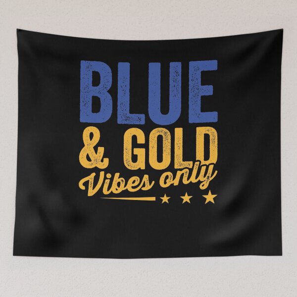 Item preview, Blue And Gold Vibes Only Shirt, Game Day Group Shirt, School Football Shirt, Team Color Tee, College Sport Shirt, School Marching Band Shirt designed and sold by aymob.