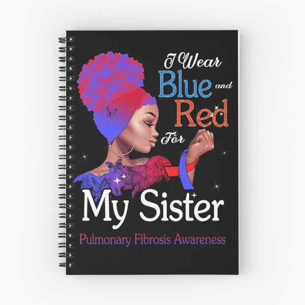 Item preview, Pulmonary Fibrosis Awareness Black Girl I Wear Blue And Red For My Sister designed and sold by tenjun16.