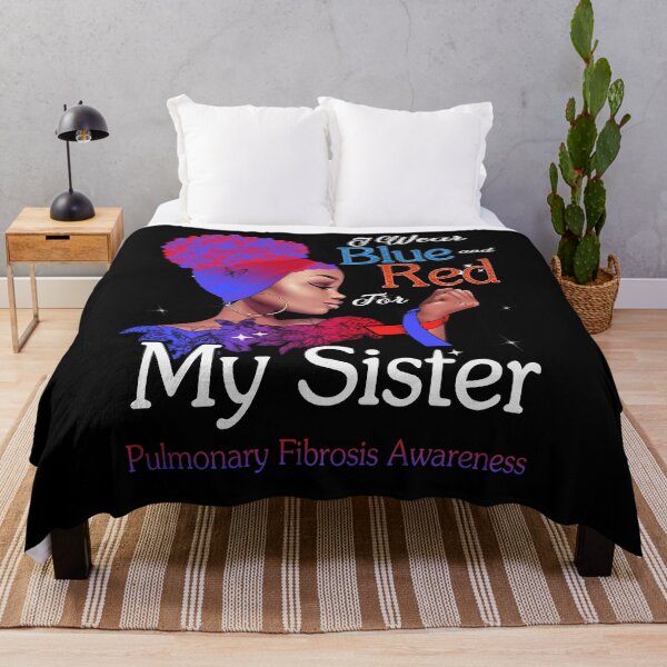 Item preview, Pulmonary Fibrosis Awareness Black Girl I Wear Blue And Red For My Sister designed and sold by tenjun16.
