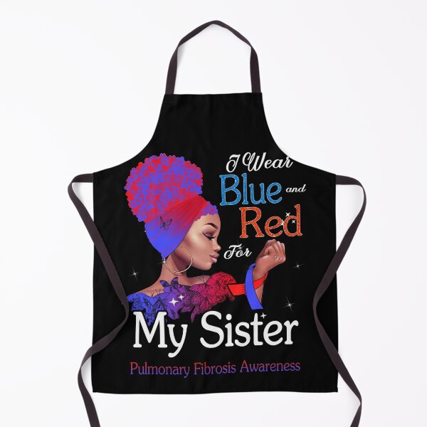Item preview, Pulmonary Fibrosis Awareness Black Girl I Wear Blue And Red For My Sister designed and sold by tenjun16.