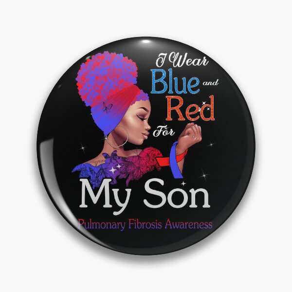 Item preview, Copy of Pulmonary Fibrosis Awareness Black Girl I Wear Blue And Red For My Son designed and sold by tenjun16.