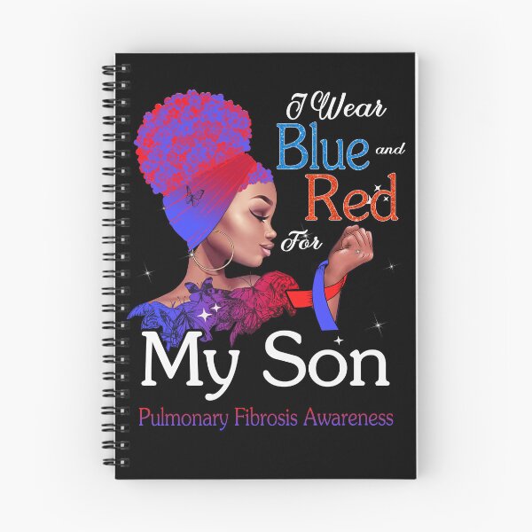 Item preview, Copy of Pulmonary Fibrosis Awareness Black Girl I Wear Blue And Red For My Son designed and sold by tenjun16.