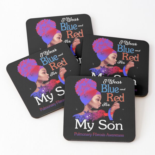 Item preview, Copy of Pulmonary Fibrosis Awareness Black Girl I Wear Blue And Red For My Son designed and sold by tenjun16.