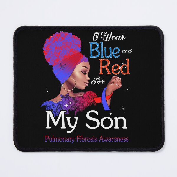 Item preview, Copy of Pulmonary Fibrosis Awareness Black Girl I Wear Blue And Red For My Son designed and sold by tenjun16.