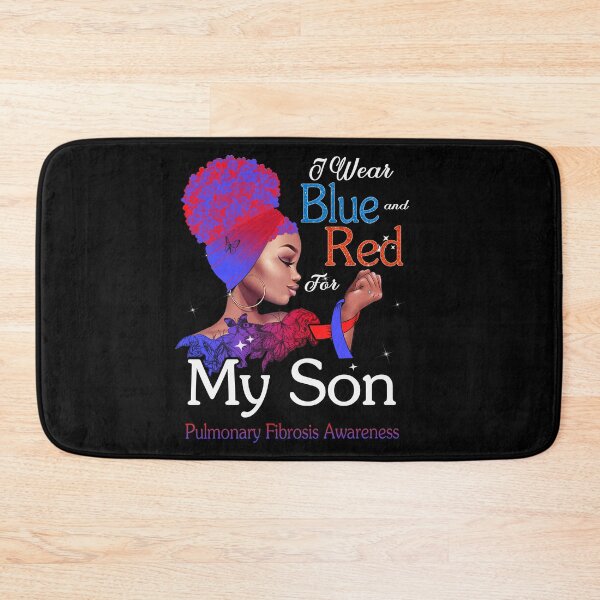 Item preview, Copy of Pulmonary Fibrosis Awareness Black Girl I Wear Blue And Red For My Son designed and sold by tenjun16.