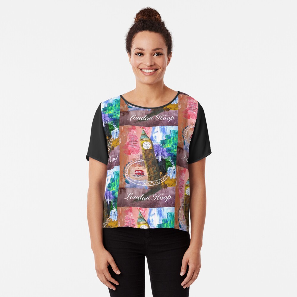 London Hoop Chiffon Top