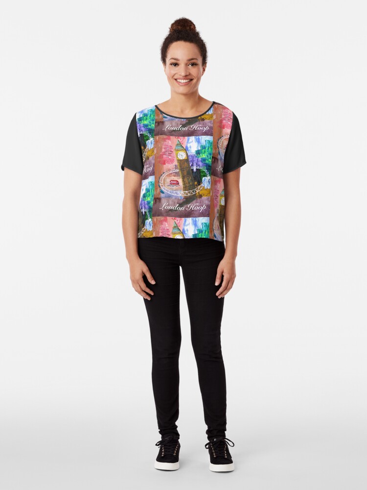 Alternate view of London Hoop Chiffon Top