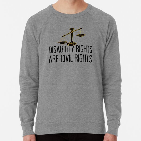 Aperçu de l'œuvre Les droits des personnes handicapées sont des droits civils (logo mod noir) créée et vendue par The BohemianLab.