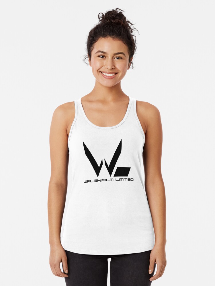 Thumbnail 1 of 3, Racerback Tank Top, Black Walskifilm Logo designed and sold by walskifilm.