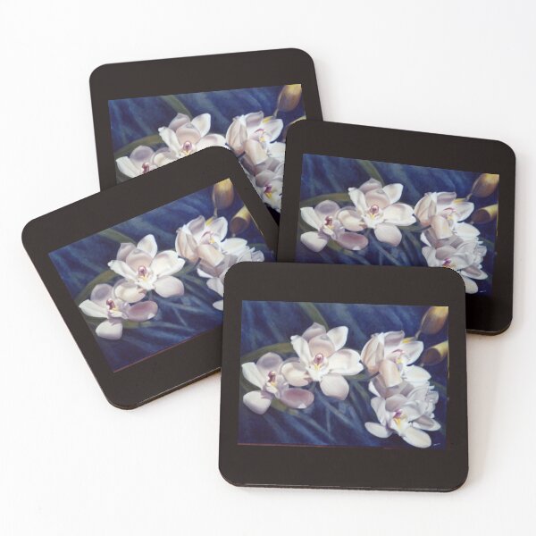 Orchid - Painting by Avril Thomas - Adelaide / South Australia Artist Coasters (Set of 4)