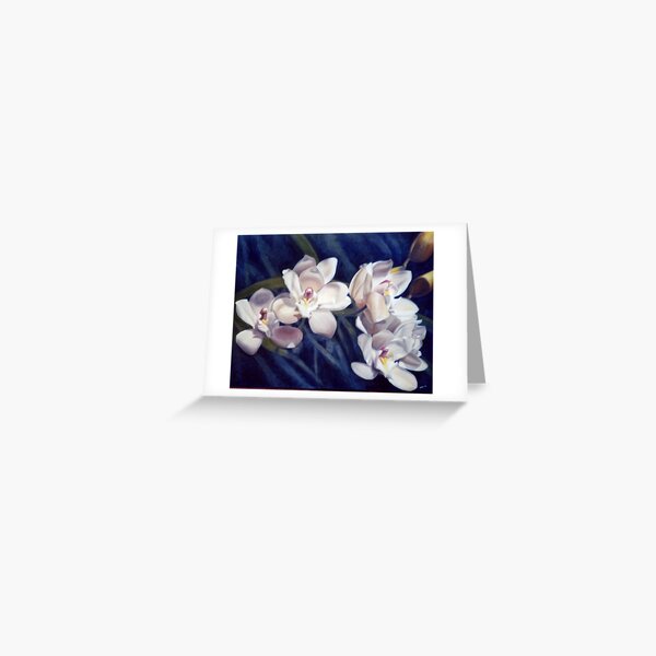 Orchid - Painting by Avril Thomas - Adelaide / South Australia Artist Greeting Card
