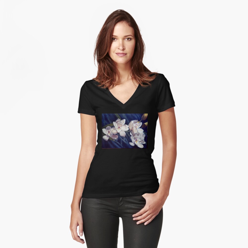 Item preview, Fitted V-Neck T-Shirt designed and sold by AvrilThomasart.