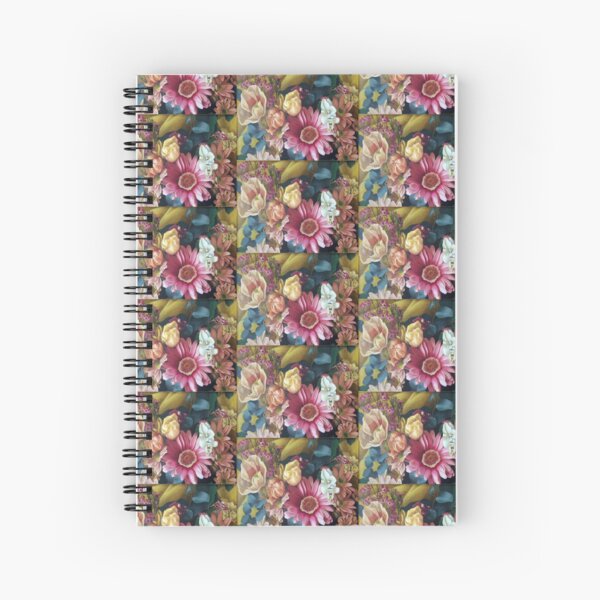 Flowers (small print) Oil Painting by Avril Thomas - Adelaide / South Australia Artist Spiral Notebook