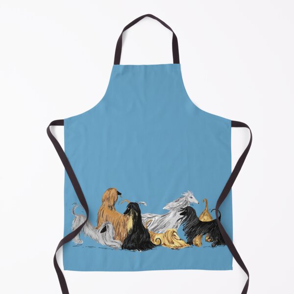 Item preview, Afghan hounds, on blue designed and sold by Faerieglen.