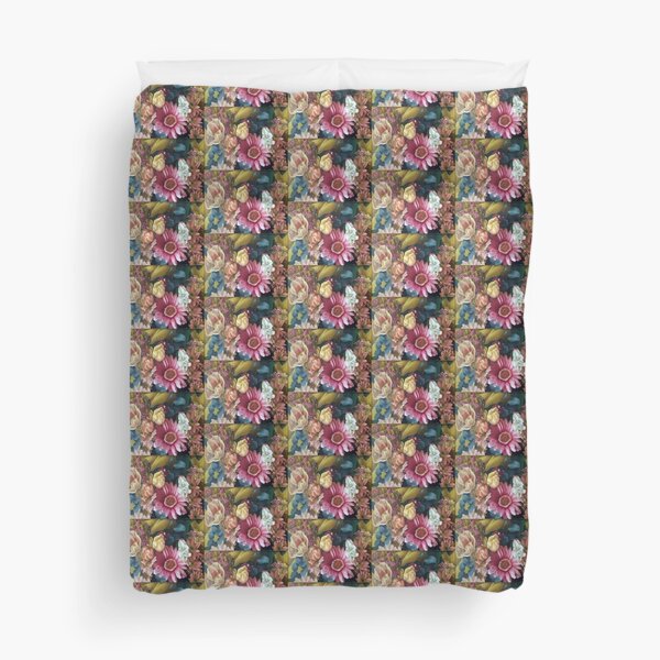 Flowers (small print) Oil Painting by Avril Thomas - Adelaide / South Australia Artist Duvet Cover