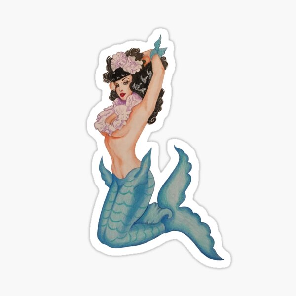 Mermaid Pinup Sticker