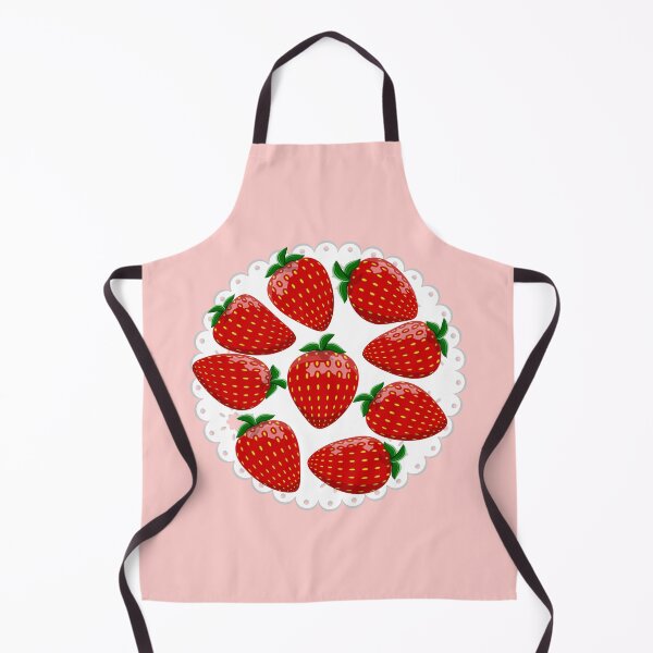 Item preview, Strawberries on a round napkin designed and sold by ReflectedCrafts.