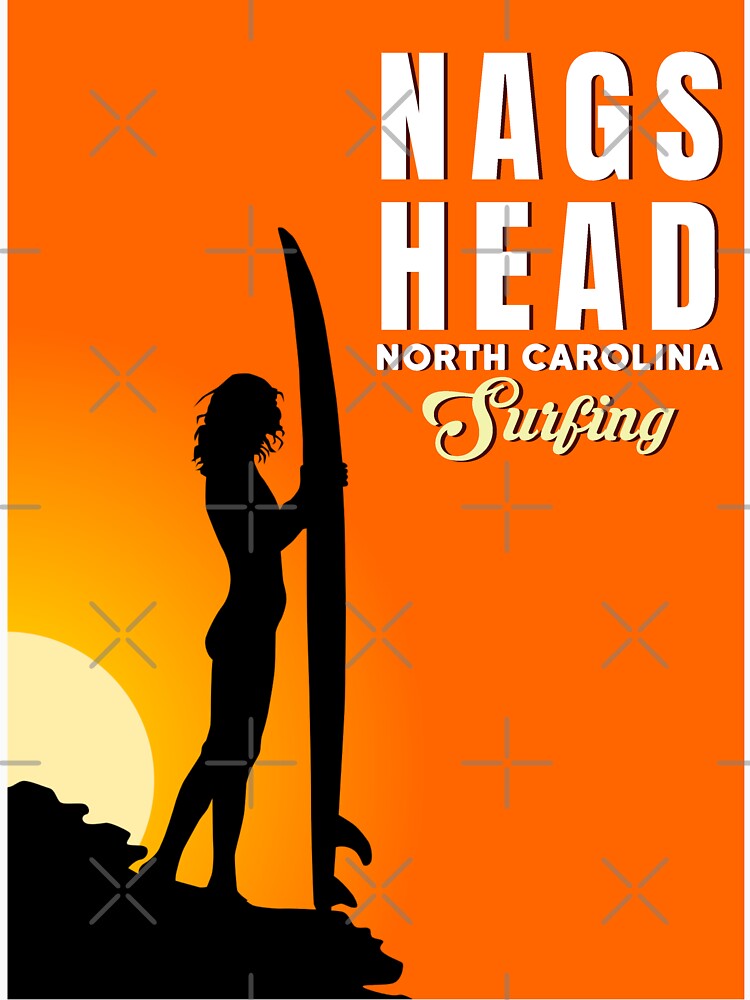 "nags head beach north carolina surfing girl surfer" Tshirt for Sale