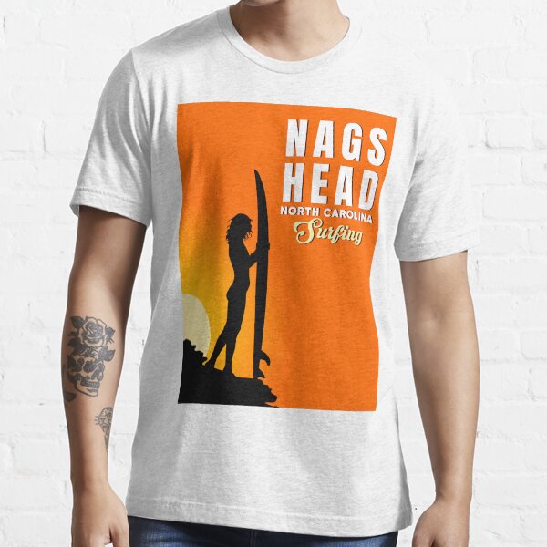"nags head beach north carolina surfing girl surfer" Tshirt for Sale