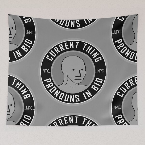 Item preview, NPC - CURRENT THING - PRONOUNS IN BIO designed and sold by sociographix.