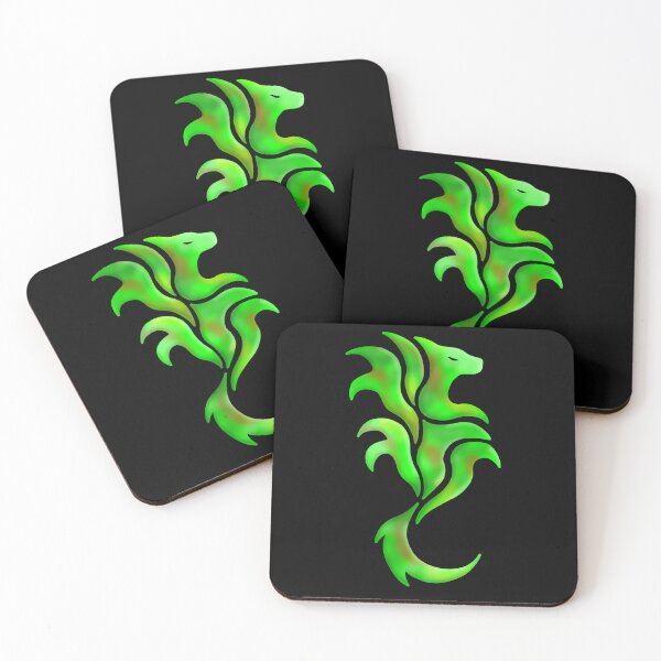 Item preview, green dragon tribal pattern designed and sold by octo-PS.