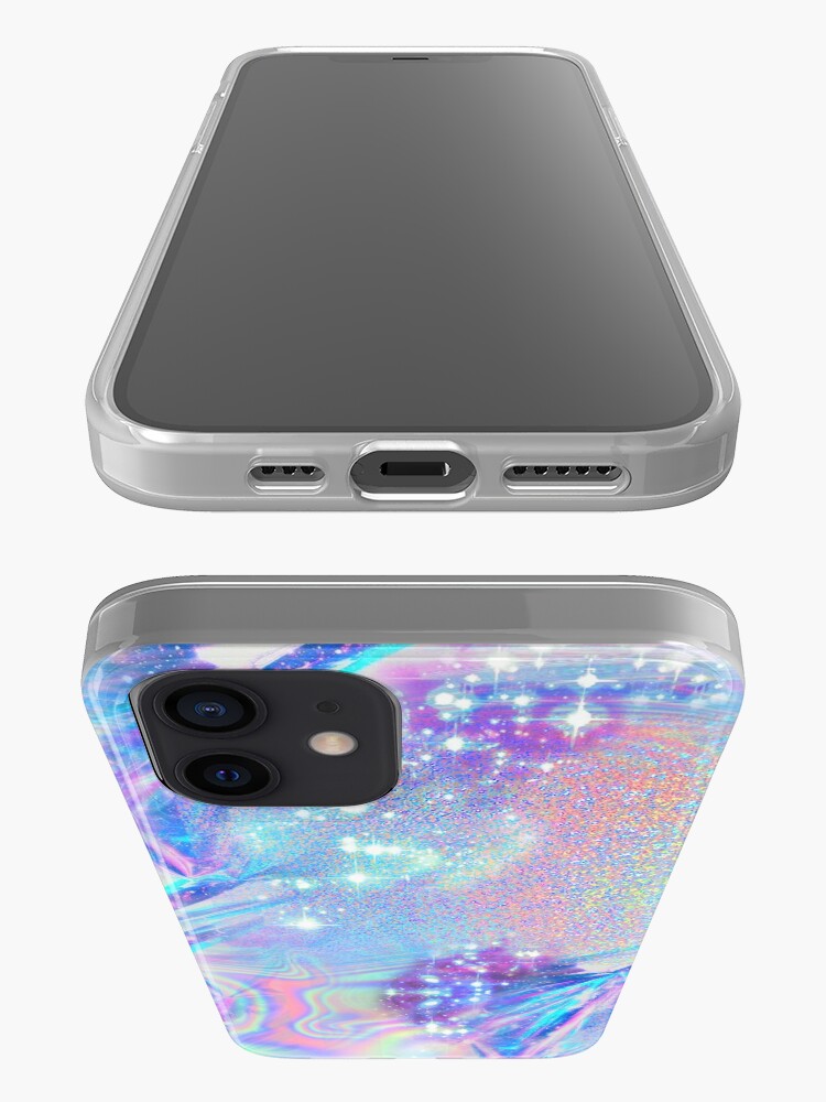 Alternate view of Sparkly Rainbow Holographic Pattern iPhone Case & Cover