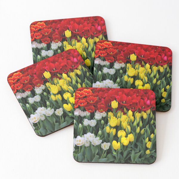 Item preview, Red, orange, yellow and white tulip flowers designed and sold by FranWest.