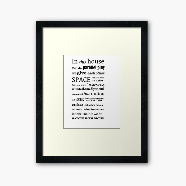 In This House by Leah Kelley Framed Art Print