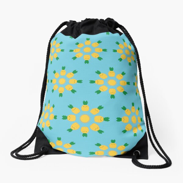 Kawaii Pineapples Drawstring Bag