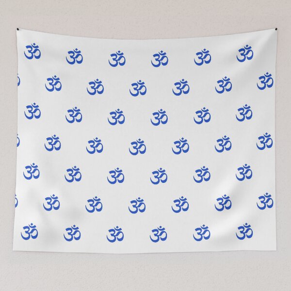 Item preview, Blue Om Symbol, Om Mantra Pattern designed and sold by patterniastudio.