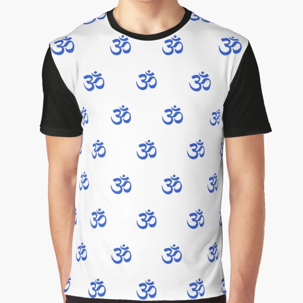 Artikel-Vorschau von Blaues Om-Symbol, Om-Mantra-Muster, designt und verkauft von patterniastudio.