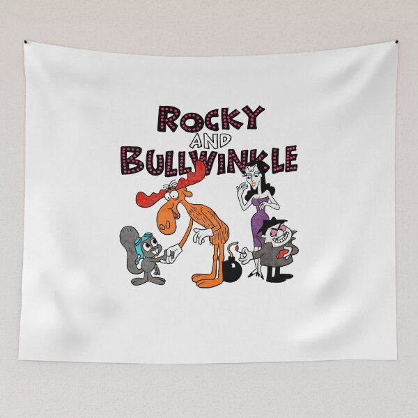 Item preview, Funny Men Tribute To Jay Ward Cartoons Rocky Bullwinkle Natasha And Boris With Logotype Awesome For designed and sold by Emmanuellelockm.