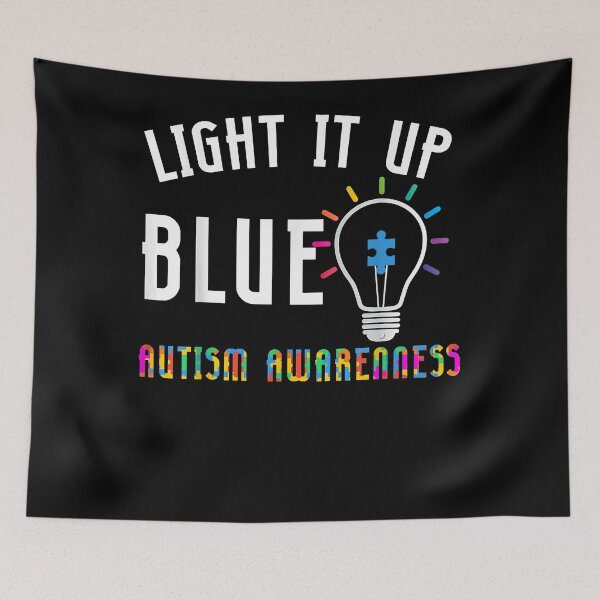 Item preview, Light It Up Blue Autism Shirt I Wear Blue For Awareness T-Shirt designed and sold by abigailbullock.