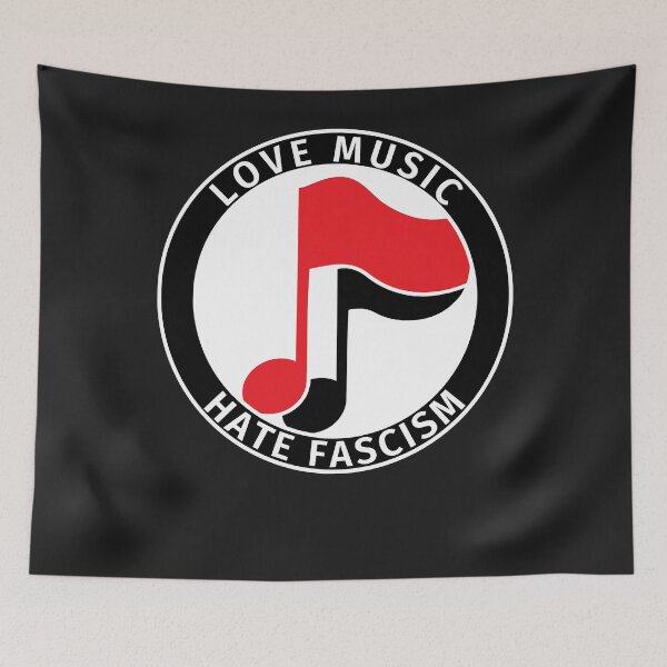 Item preview, Antifa logo   love music hate fascism classic t shirt designed and sold by XiaolanShen.