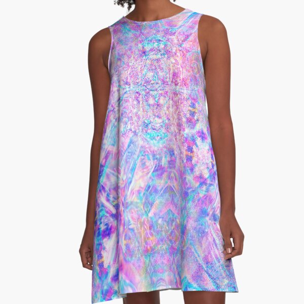 purple holographic dress