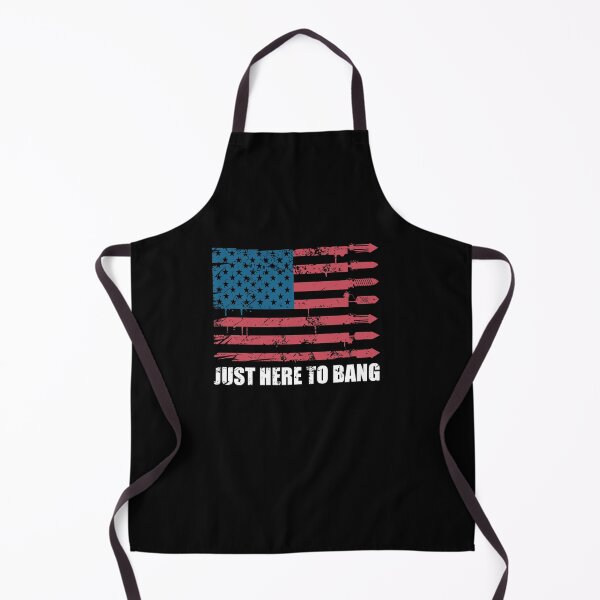 Item preview, Pyrotechnician Just Here To Bang American Flag designed and sold by StrongShirts.