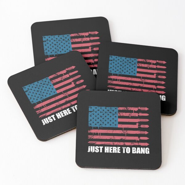 Item preview, Pyrotechnician Just Here To Bang American Flag designed and sold by StrongShirts.