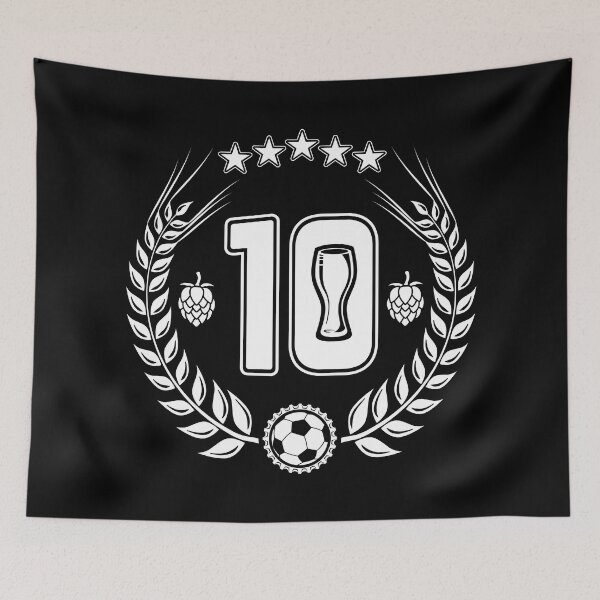 Item preview, Soccer Jersey No 10 Beer Glass (white) designed and sold by DKdesigns27.