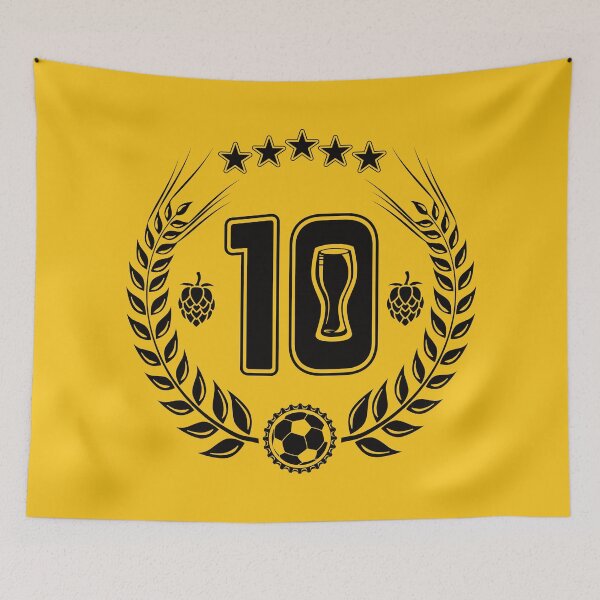 Item preview, Soccer Jersey No 10 Beer Glass (black) designed and sold by DKdesigns27.