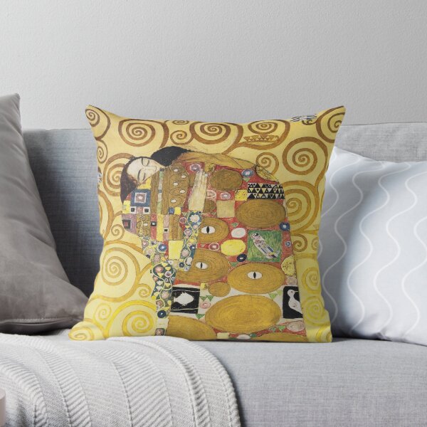 KLIMT : FULFILMENT Throw Pillow