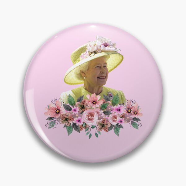 Item preview, Queen's Platinum Jubilee, Queen Elizabeth II Floral Watercolour designed and sold by milldogstation.