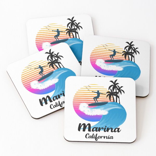 Item preview, Marina California Seaside Retro Sunset designed and sold by mountainadora.