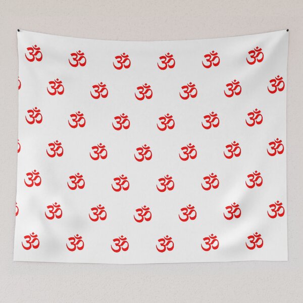 Item preview, Red Om Symbol, Om Mantra Pattern designed and sold by patterniastudio.