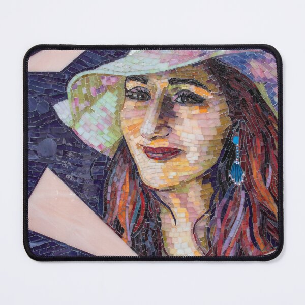 Item preview, Mosaic portrait of a young woman with a sunhat on designed and sold by Adriana Zoon.